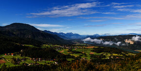 Panoramaaufnahme vom Rosental in Kärnten.