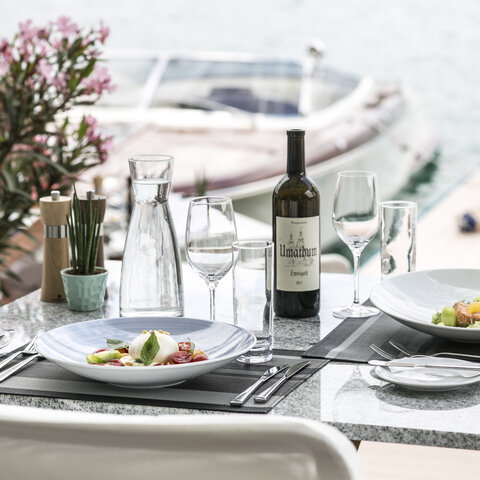 <p>Seespitz des Falkensteiner Schlosshotel Veldens.</p>